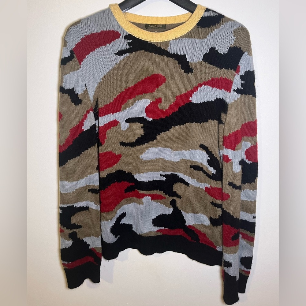 Valentino Cashmere Camo Sweater